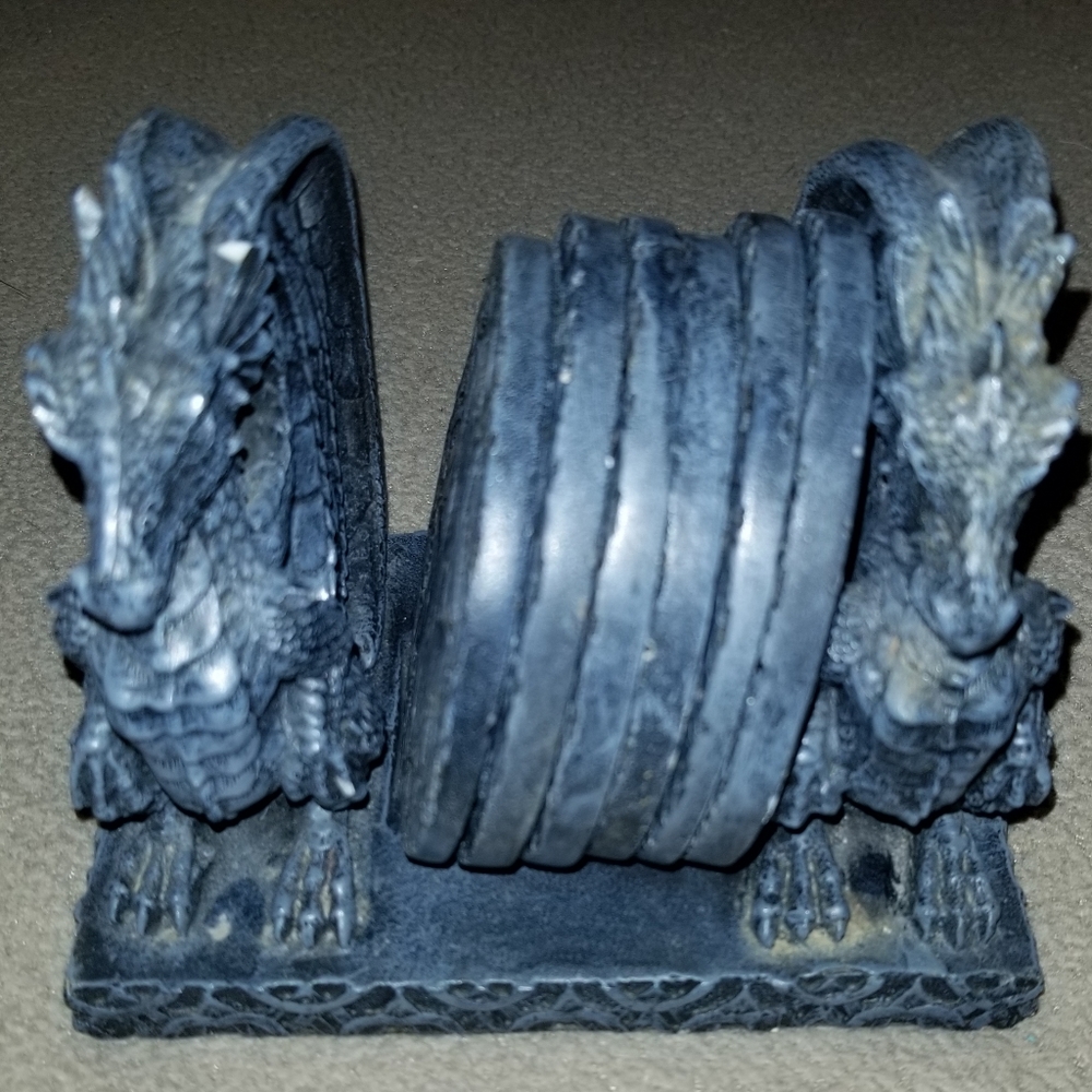 Celtic Medieval Dragon Coaster Set